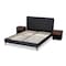 Baxton Studio Maren Dark Grey Queen Size Platform Bed with Two Nightstands 157-9694 - alternate 9